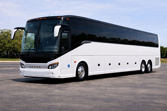 56-passenger charter bus available for charter in Charleston, WV